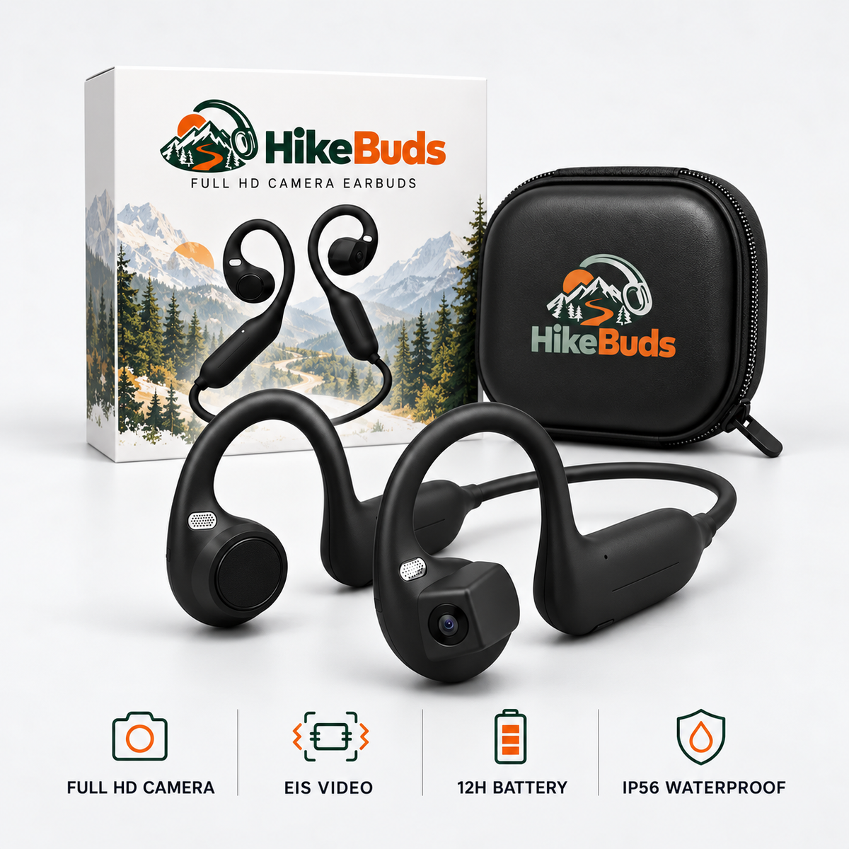 HikeBuds Open-Ear Camera Earbuds